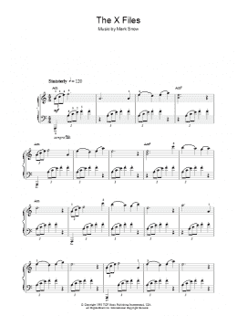 page one of Theme From The X-Files (Piano Solo)