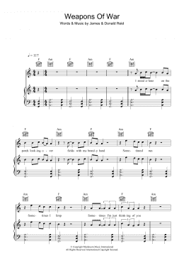 page one of Weapons Of War (Piano, Vocal & Guitar Chords)