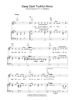 page one of Deep Dark Truthful Mirror (Piano, Vocal & Guitar Chords)