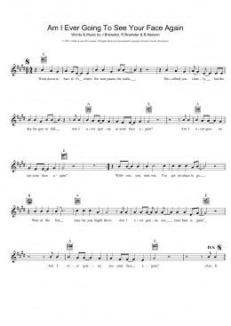 page one of Am I Ever Going To See Your Face Again (Lead Sheet / Fake Book)