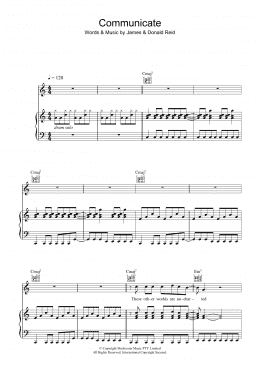 page one of Communicate (Piano, Vocal & Guitar Chords)