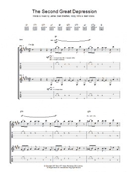 page one of The Second Great Depression (Guitar Tab)