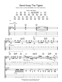 page one of Send Away The Tigers (Guitar Tab)