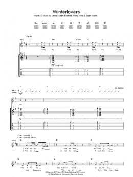 page one of Winterlovers (Guitar Tab)