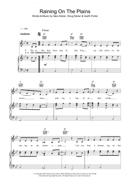 page one of Raining On The Plains (Piano, Vocal & Guitar Chords)