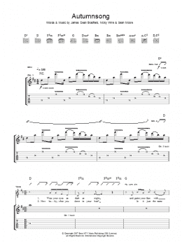 page one of Autumnsong (Guitar Tab)