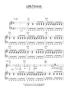 page one of Little Favours (Piano, Vocal & Guitar Chords)