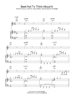 page one of Best Not To Think About It (Piano, Vocal & Guitar Chords)