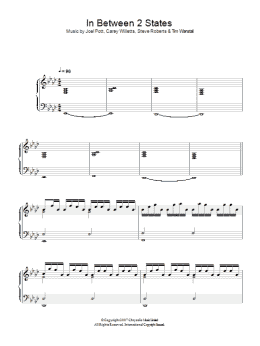 page one of In Between 2 States (Piano, Vocal & Guitar Chords)