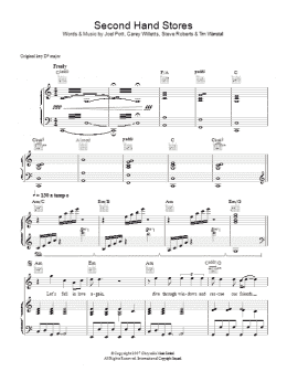 page one of Second Hand Stores (Piano, Vocal & Guitar Chords)