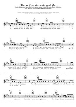 page one of Throw Your Arms Around Me (Lead Sheet / Fake Book)
