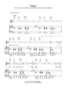 page one of Tokyo (Piano, Vocal & Guitar Chords)