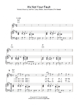 page one of It's Not Your Fault (Piano, Vocal & Guitar Chords)