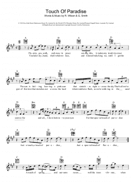 page one of Touch Of Paradise (Lead Sheet / Fake Book)