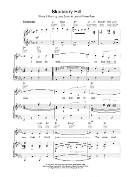 page one of Blueberry Hill (Piano, Vocal & Guitar Chords)