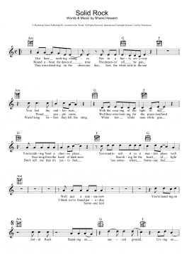 page one of Solid Rock (Lead Sheet / Fake Book)