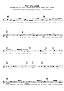 page one of Way Out West (Lead Sheet / Fake Book)