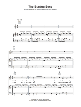 page one of The Bunting Song (Piano, Vocal & Guitar Chords)