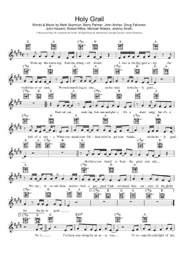 page one of Holy Grail (Lead Sheet / Fake Book)