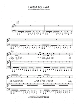 page one of I Close My Eyes (Piano, Vocal & Guitar Chords)