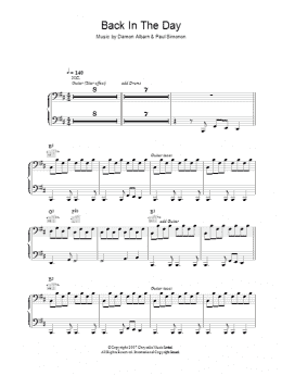 page one of Back In The Day (Piano, Vocal & Guitar Chords)
