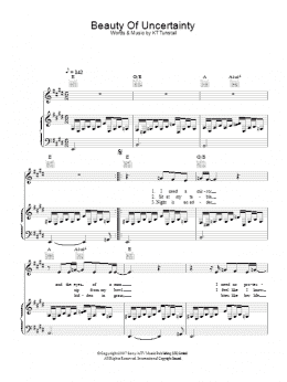page one of Beauty Of Uncertainty (Piano, Vocal & Guitar Chords)