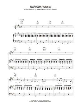 page one of Northern Whale (Piano, Vocal & Guitar Chords)
