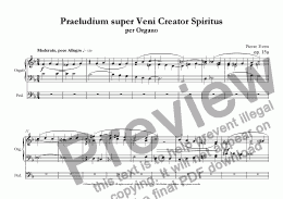 page one of Praeludium super "Veni creator spiritus" per Organo, op. 15a