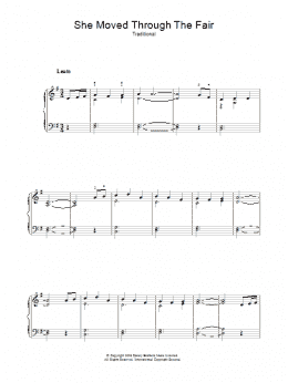 page one of She Moved Through The Fair (Piano Solo)