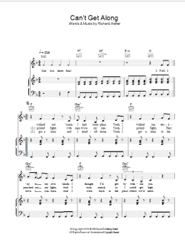 page one of Can't Get Along (Without You) (Piano, Vocal & Guitar Chords)