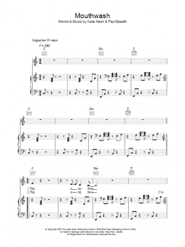 page one of Mouthwash (Piano, Vocal & Guitar Chords)