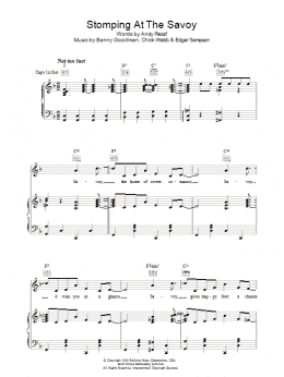 page one of Stomping At The Savoy (Piano, Vocal & Guitar Chords)