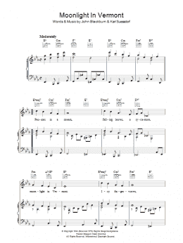 page one of Moonlight In Vermont (Piano, Vocal & Guitar Chords)