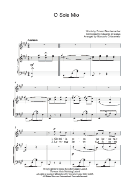 page one of O Sole Mio (Piano & Vocal)