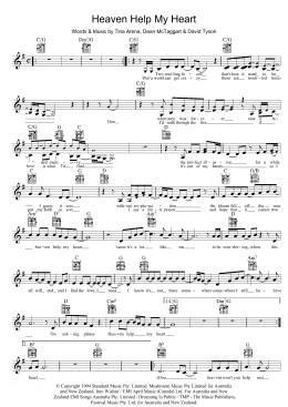 page one of Heaven Help My Heart (Lead Sheet / Fake Book)