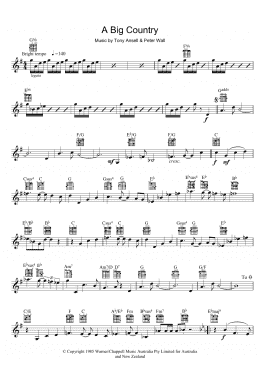 page one of A Big Country (Lead Sheet / Fake Book)