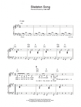 page one of Skeleton Song (Piano, Vocal & Guitar Chords)