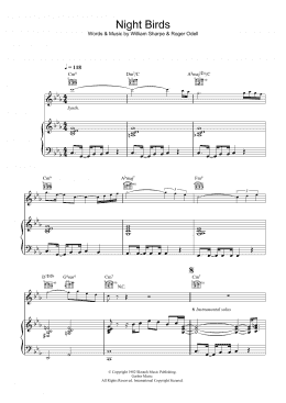 page one of Night Birds (Piano, Vocal & Guitar Chords)