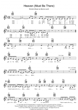page one of Heaven (Must Be There) (Lead Sheet / Fake Book)