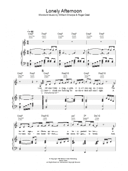 page one of Lonely Afternoon (Piano, Vocal & Guitar Chords)