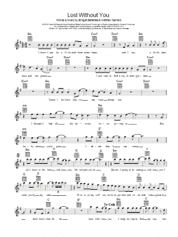 page one of Lost Without You (Lead Sheet / Fake Book)