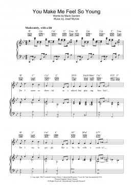 page one of You Make Me Feel So Young (Piano, Vocal & Guitar Chords)