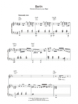 page one of Berlin (Piano, Vocal & Guitar Chords)