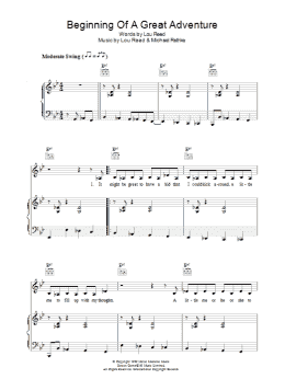 page one of Beginning Of A Great Adventure (Piano, Vocal & Guitar Chords)