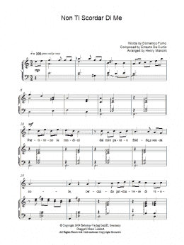 page one of Non Ti Scordar Di Me (Piano, Vocal & Guitar Chords)