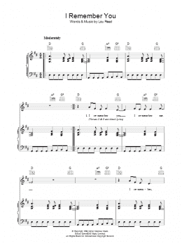page one of I Remember You (Piano, Vocal & Guitar Chords)