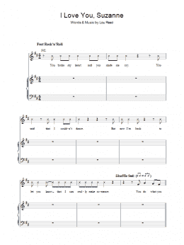 page one of I Love You, Suzanne (Piano, Vocal & Guitar Chords)