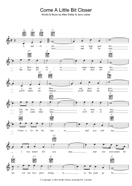 page one of Come A Little Bit Closer (Lead Sheet / Fake Book)