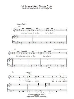 page one of Mr Manic And Sister Cool (Piano, Vocal & Guitar Chords)