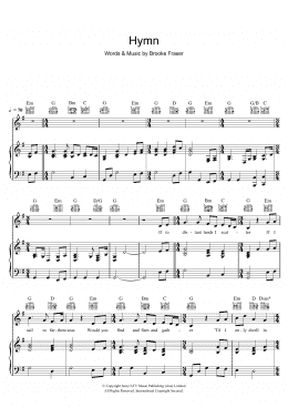 page one of Hymn (Piano, Vocal & Guitar Chords)